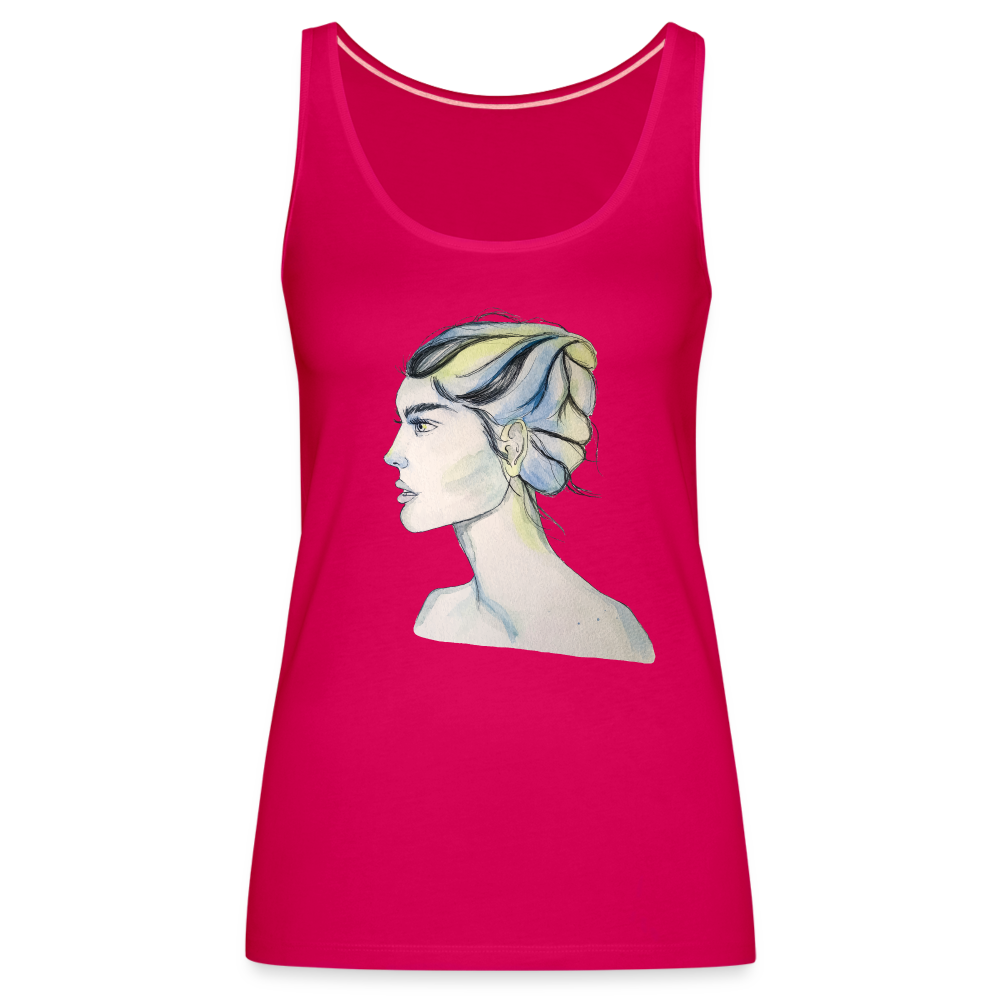 Portrait - Frauen Tank Top - dunkles Pink