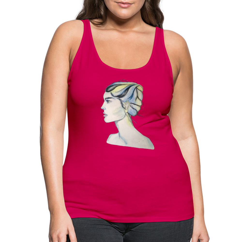 Portrait - Frauen Tank Top - dunkles Pink