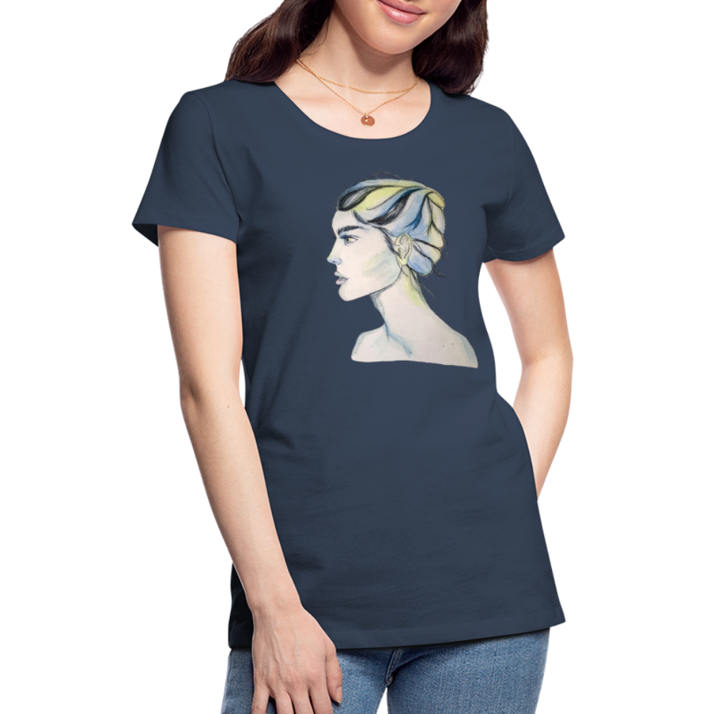 Portrait - Frauen T-Shirt - Navy