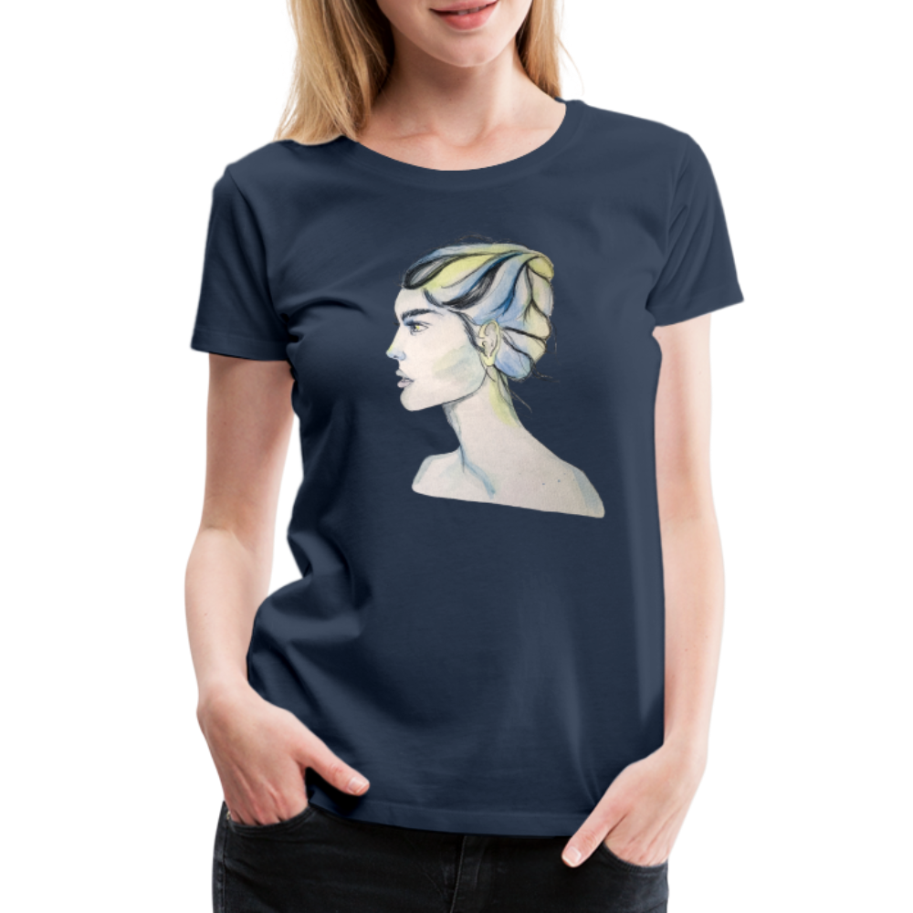 Portrait - Frauen T-Shirt - Navy
