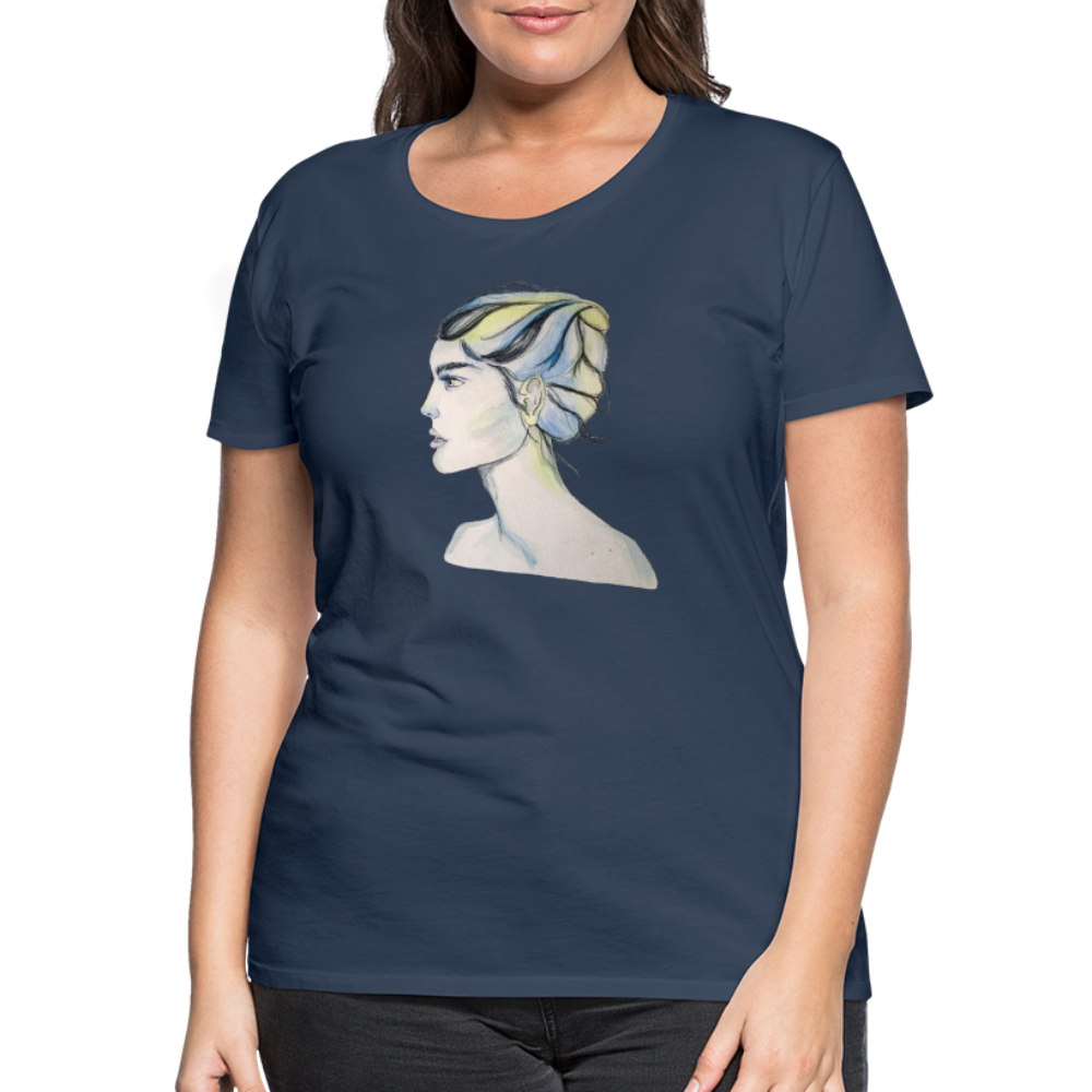 Portrait - Frauen T-Shirt - Navy