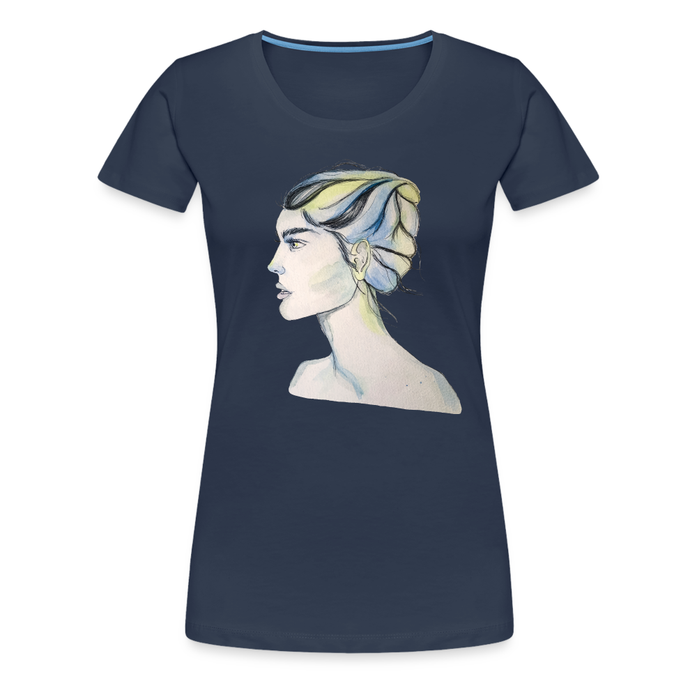 Portrait - Frauen T-Shirt - Navy