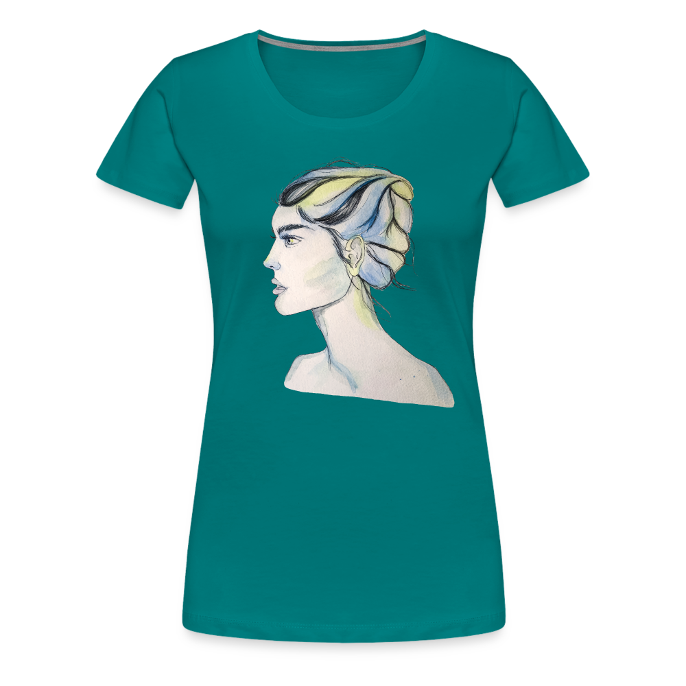 Portrait - Frauen T-Shirt - Divablau
