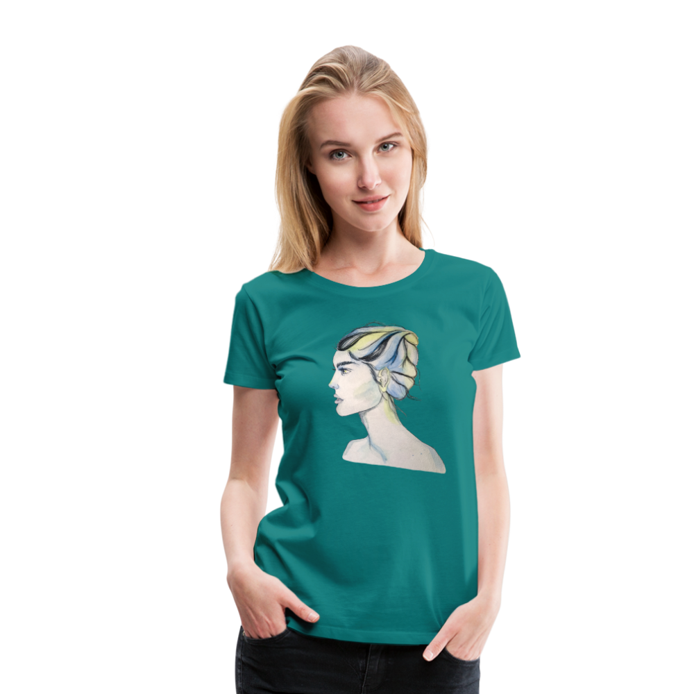 Portrait - Frauen T-Shirt - Divablau