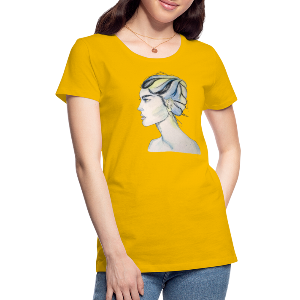 Portrait - Frauen T-Shirt - Sonnengelb