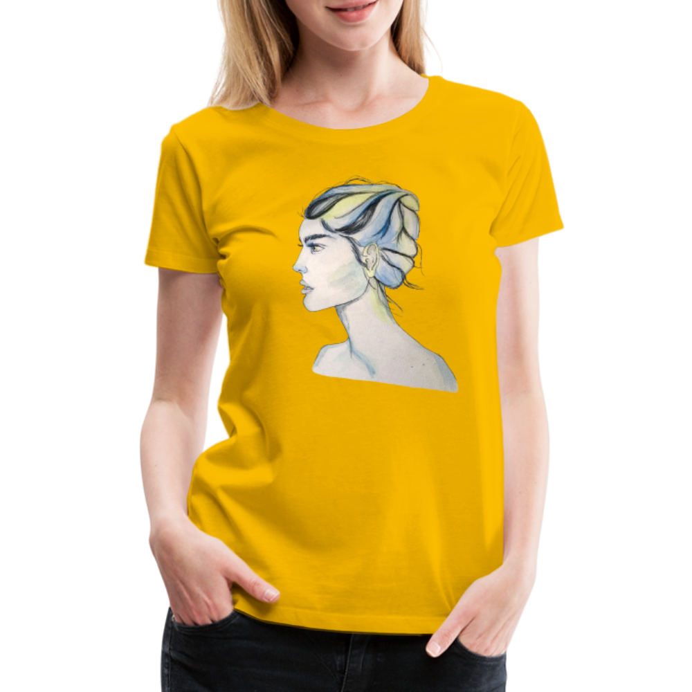 Portrait - Frauen T-Shirt - Sonnengelb