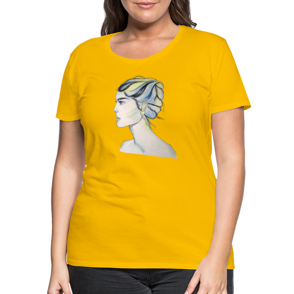 Portrait - Frauen T-Shirt - Sonnengelb