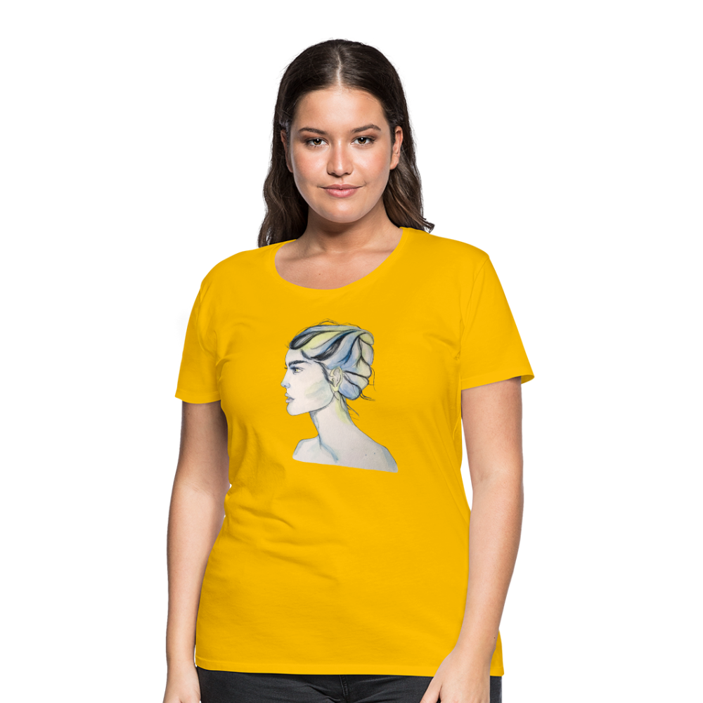 Portrait - Frauen T-Shirt - Sonnengelb