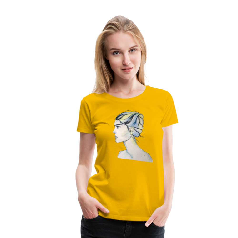 Portrait - Frauen T-Shirt - Sonnengelb