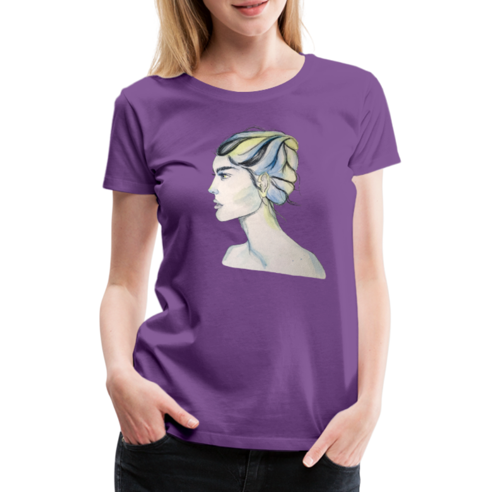 Portrait - Frauen T-Shirt - Lila