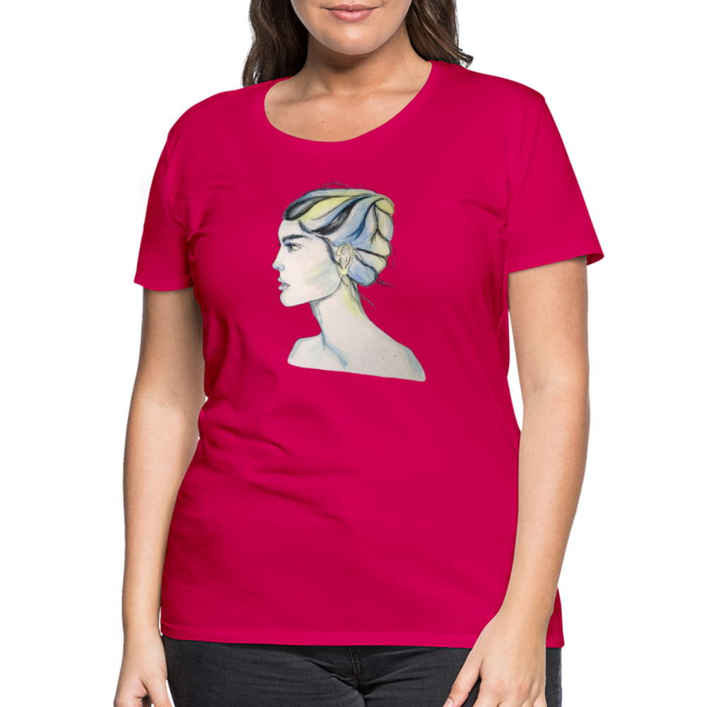 Portrait - Frauen T-Shirt - dunkles Pink