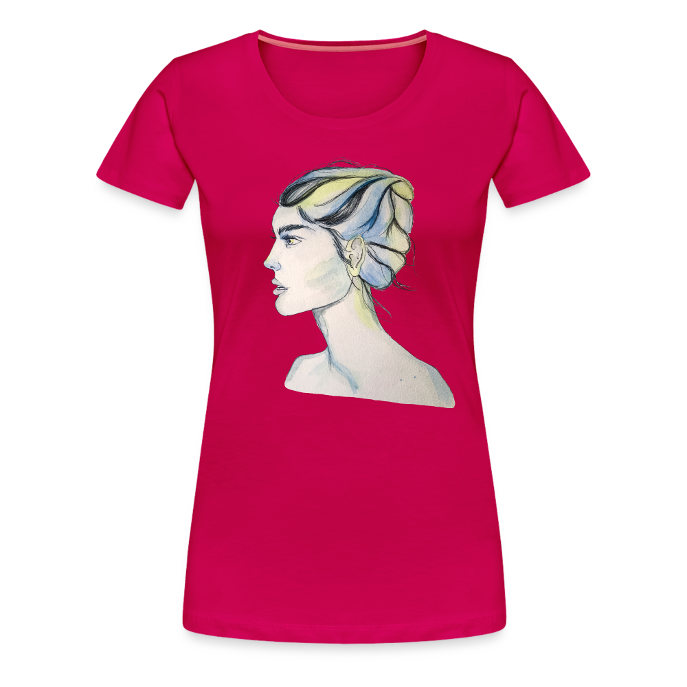 Portrait - Frauen T-Shirt - dunkles Pink
