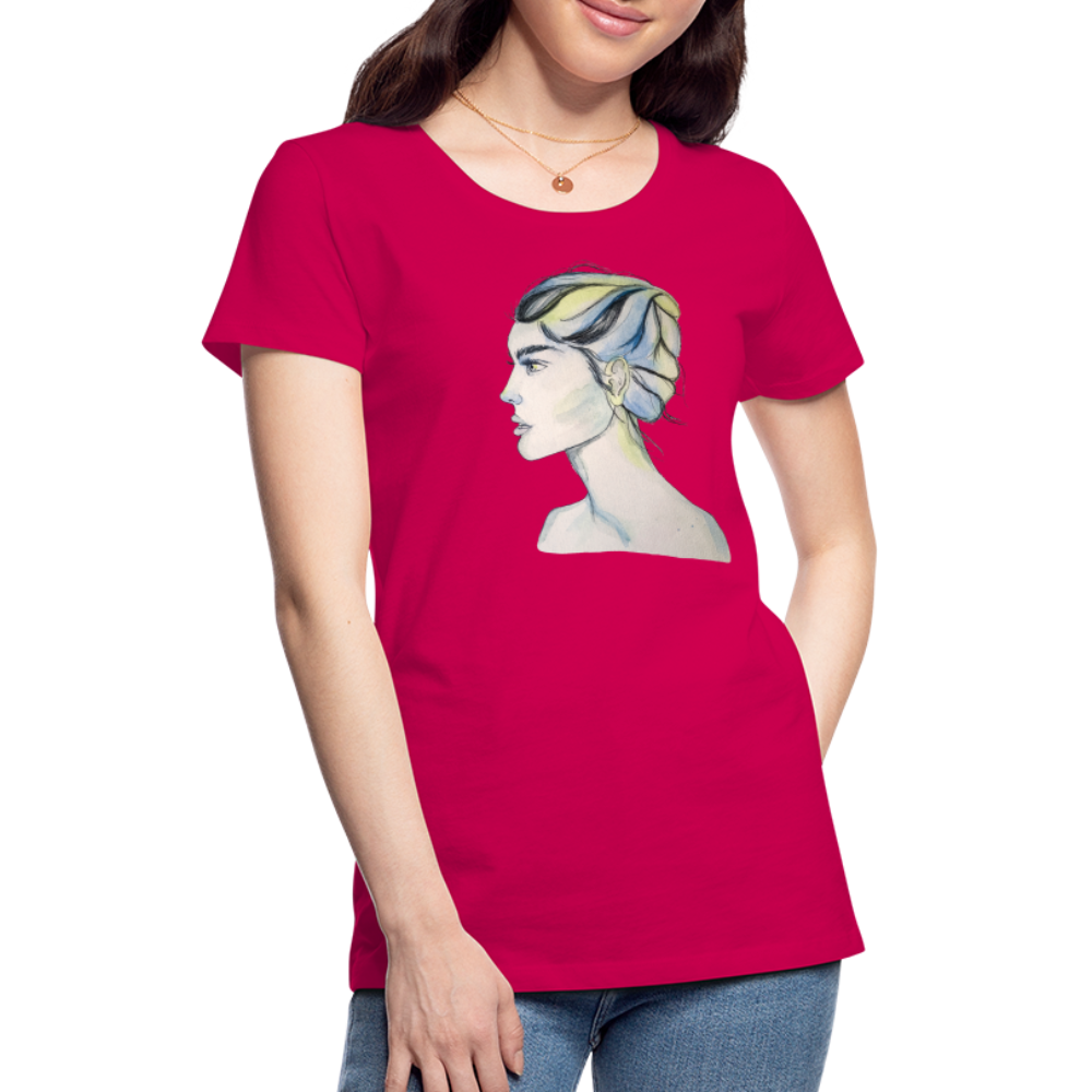 Portrait - Frauen T-Shirt - dunkles Pink