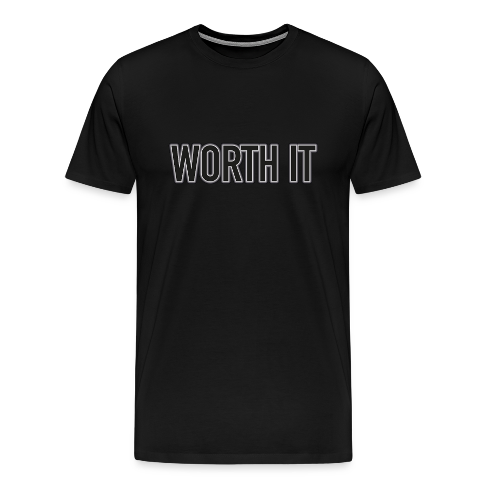 Worth it - Männer T-Shirt - Schwarz