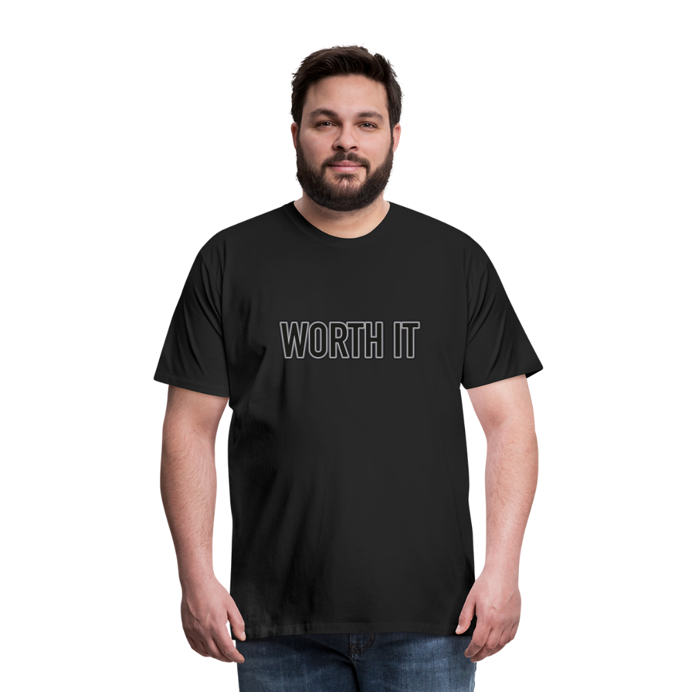 Worth it - Männer T-Shirt - Schwarz