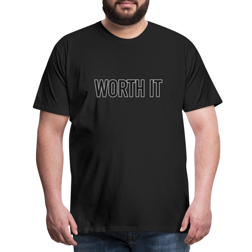 Worth it - Männer T-Shirt - Schwarz