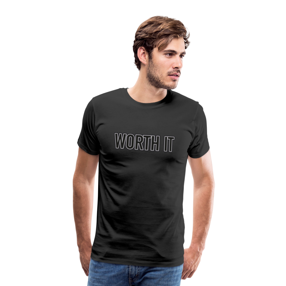 Worth it - Männer T-Shirt - Schwarz