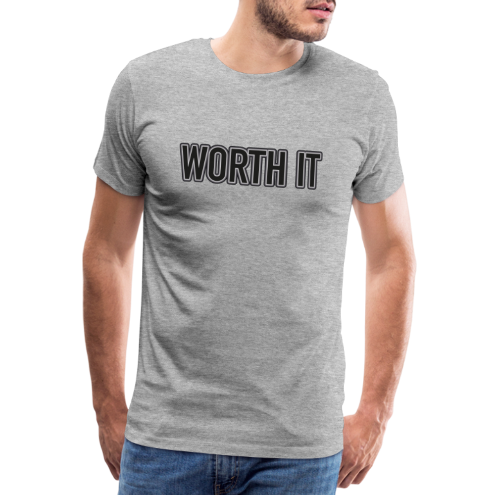 Worth it - Männer T-Shirt - Grau meliert