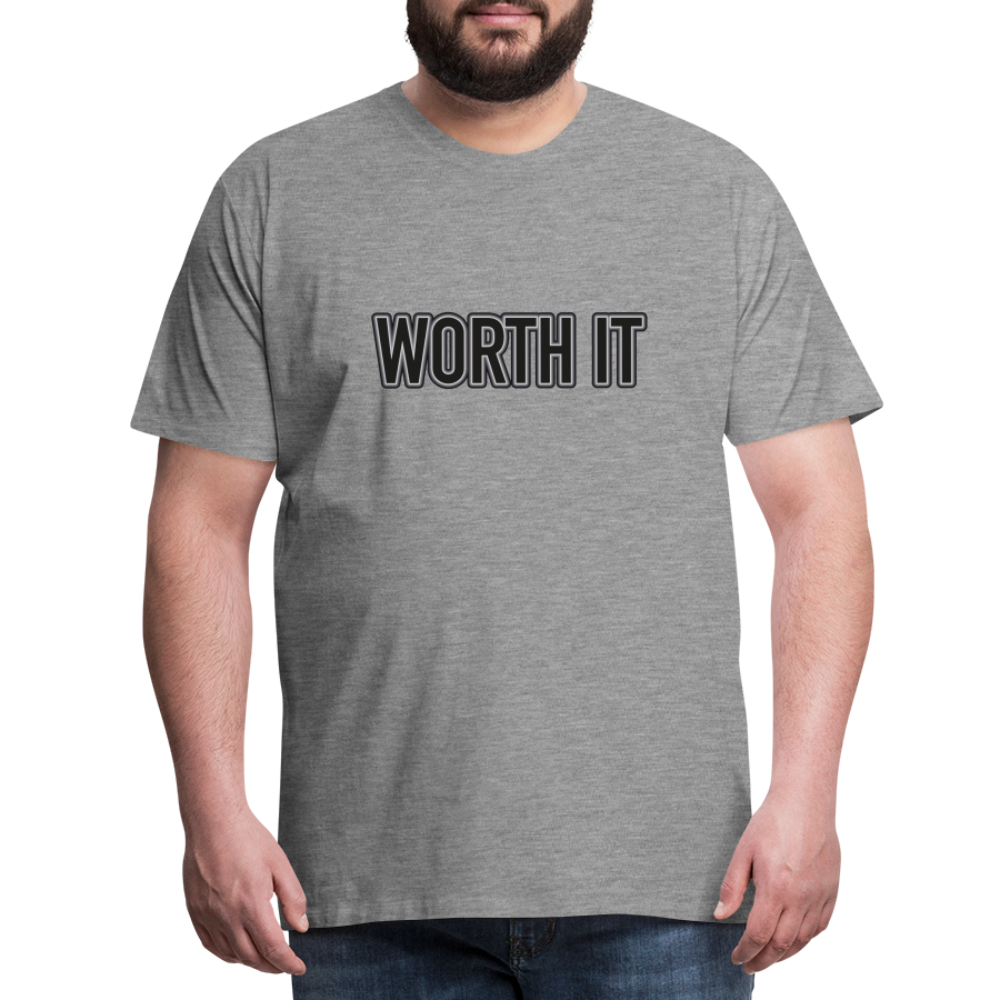Worth it - Männer T-Shirt - Grau meliert