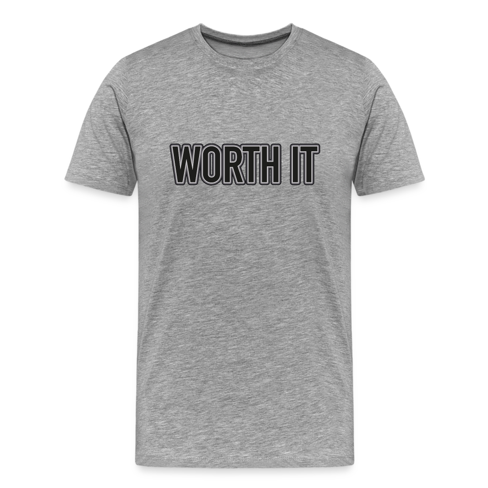 Worth it - Männer T-Shirt - Grau meliert