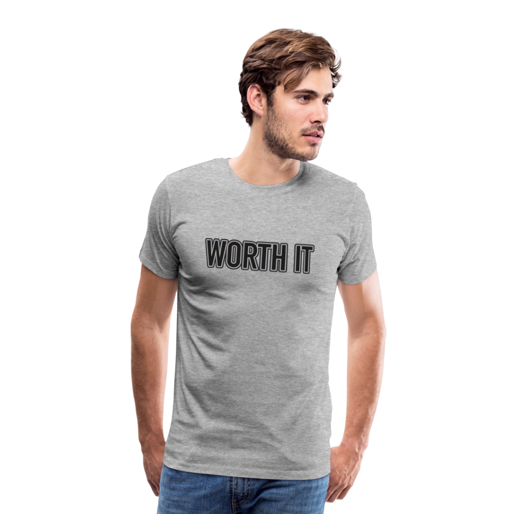 Worth it - Männer T-Shirt - Grau meliert