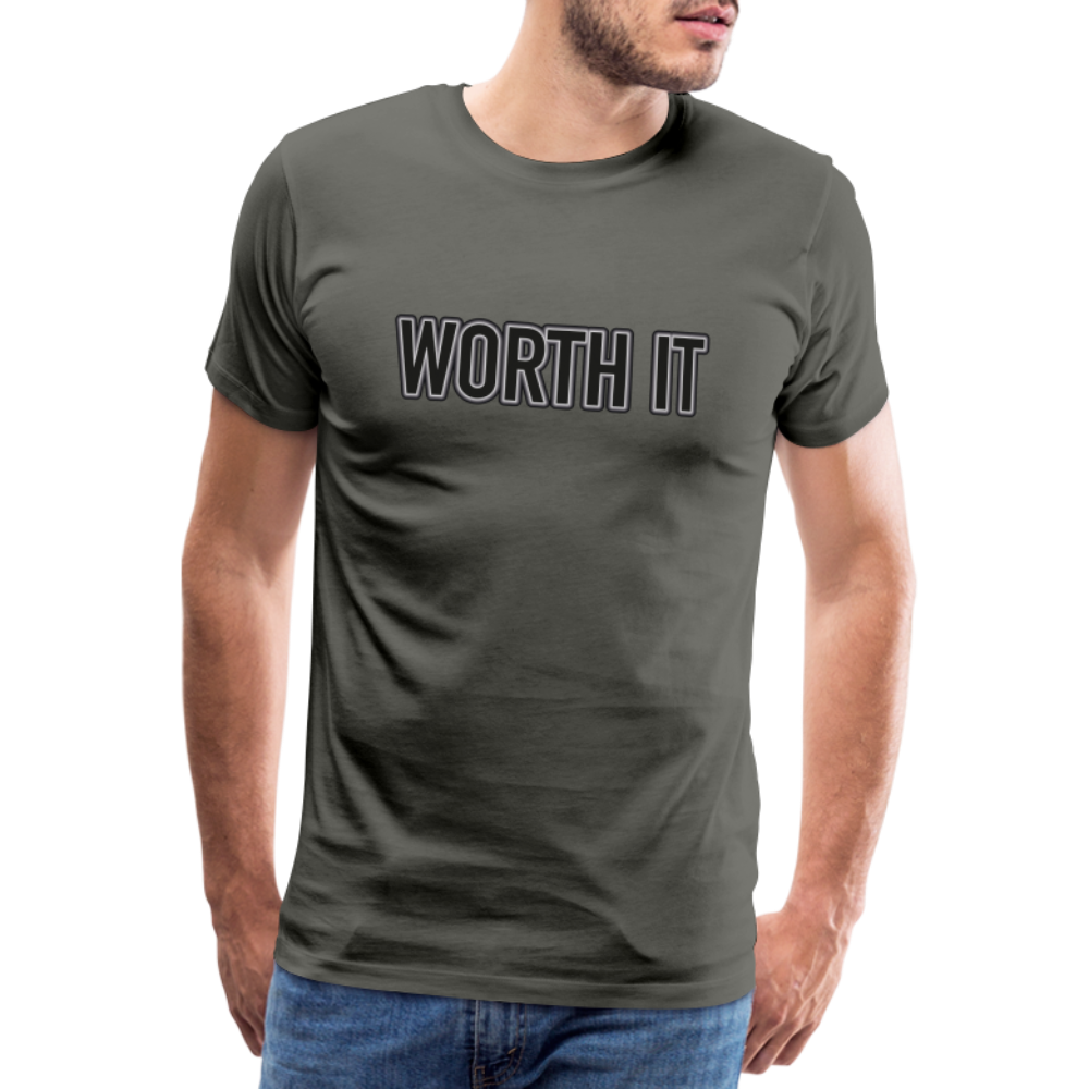 Worth it - Männer T-Shirt - Asphalt
