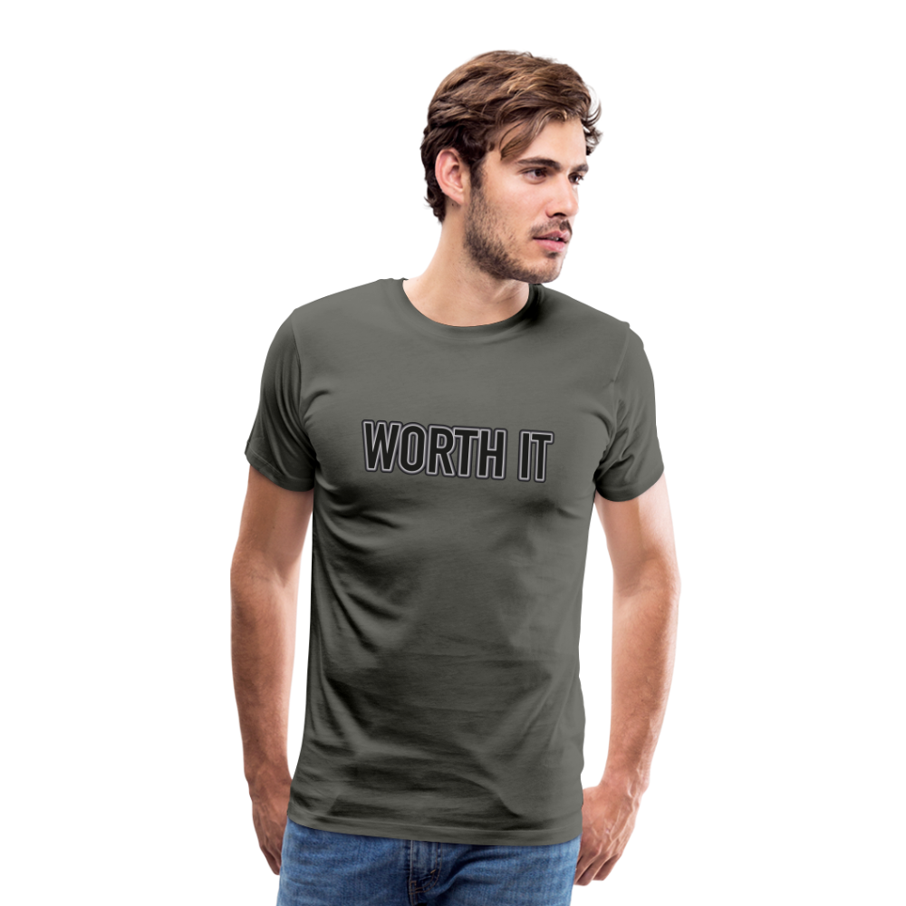Worth it - Männer T-Shirt - Asphalt