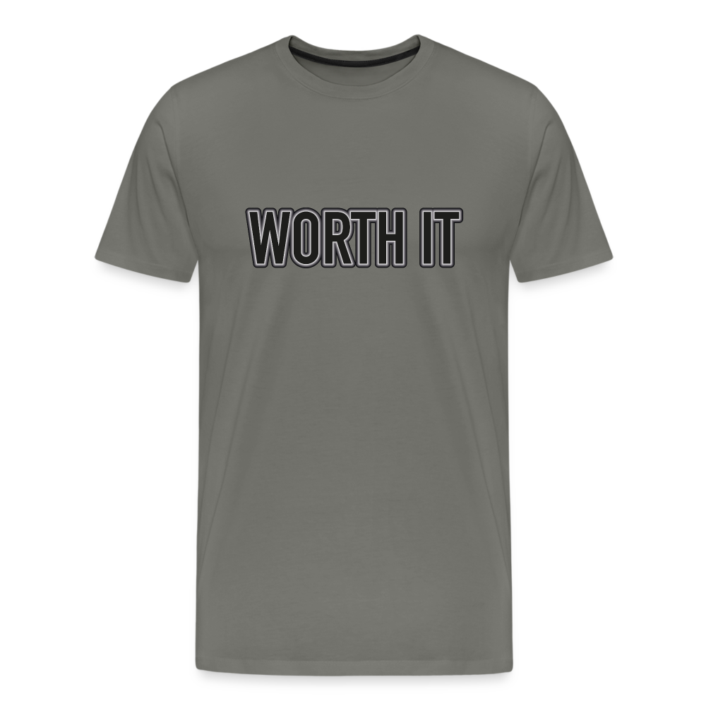 Worth it - Männer T-Shirt - Asphalt