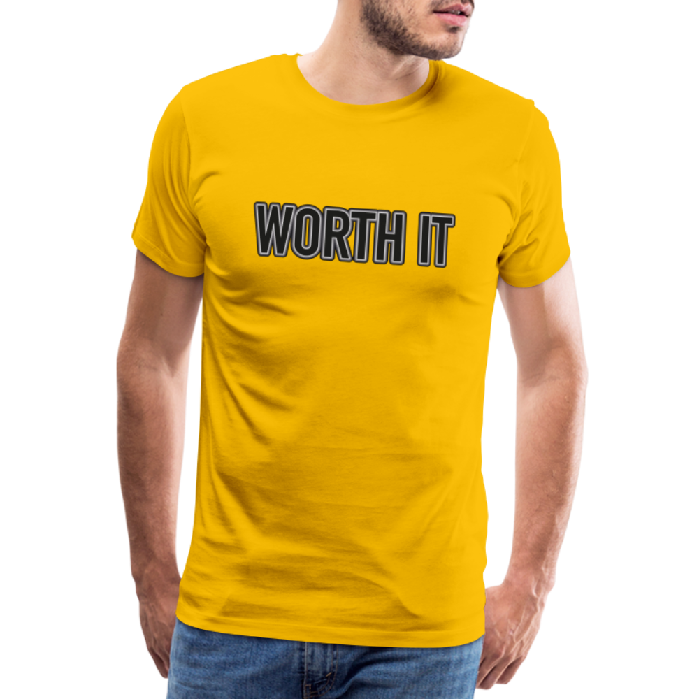 Worth it - Männer T-Shirt - Sonnengelb