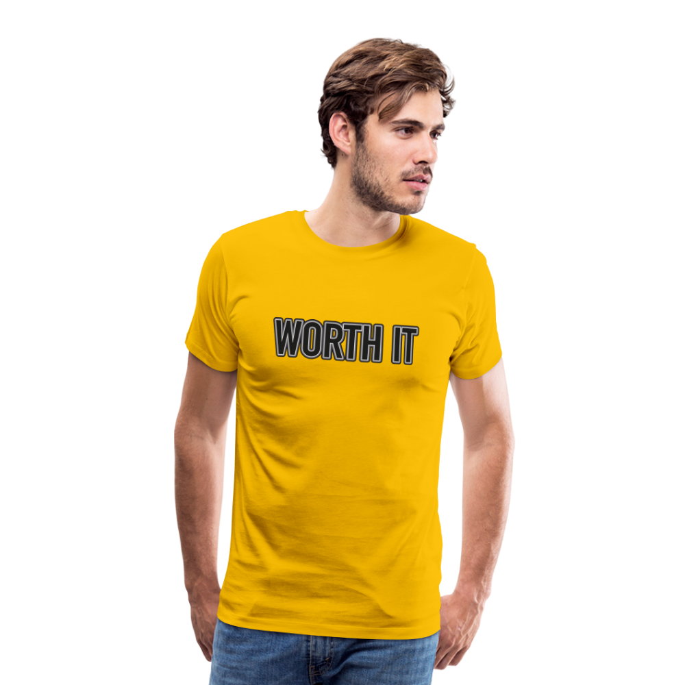 Worth it - Männer T-Shirt - Sonnengelb