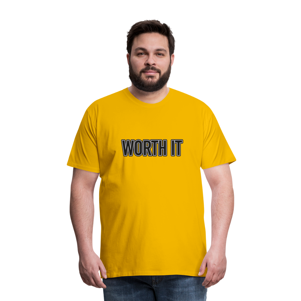 Worth it - Männer T-Shirt - Sonnengelb