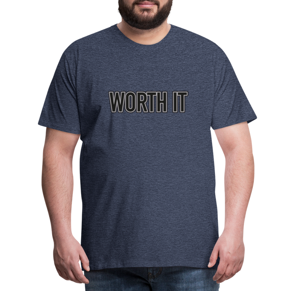 Worth it - Männer T-Shirt - Blau meliert