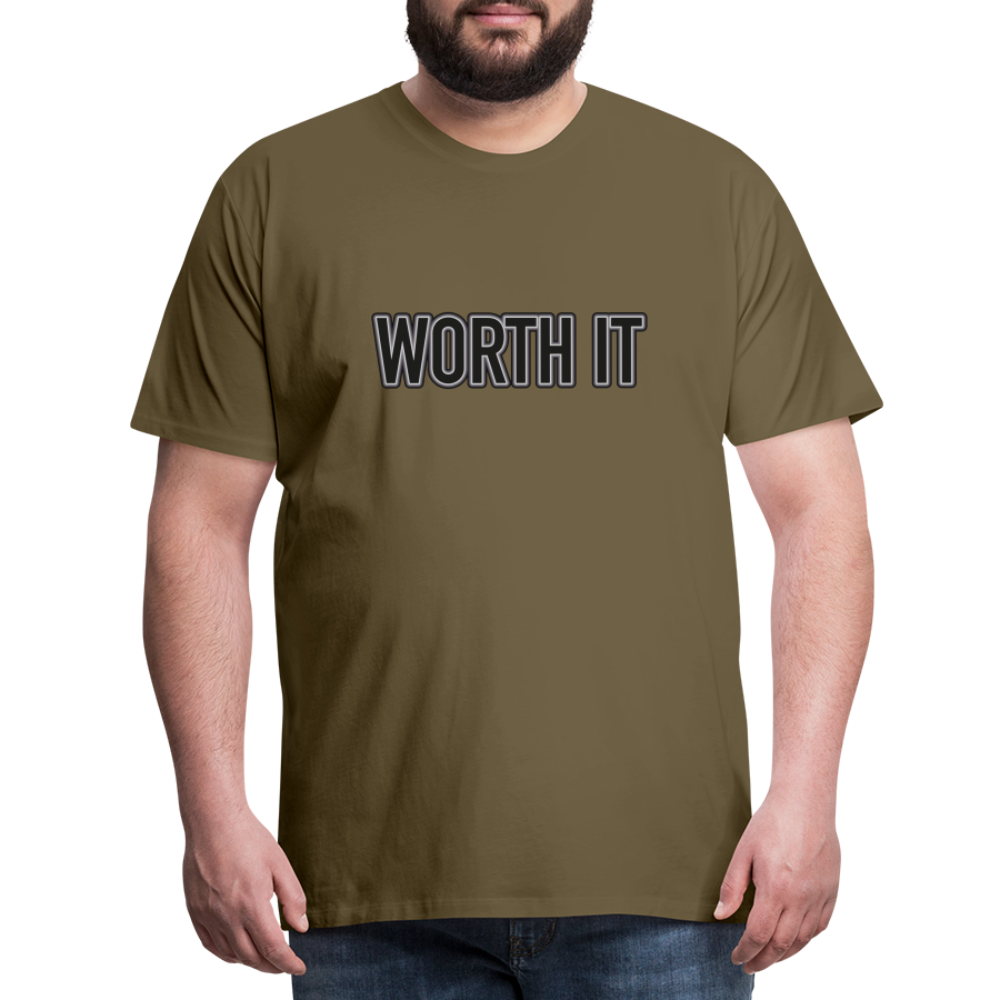 Worth it - Männer T-Shirt - Khaki