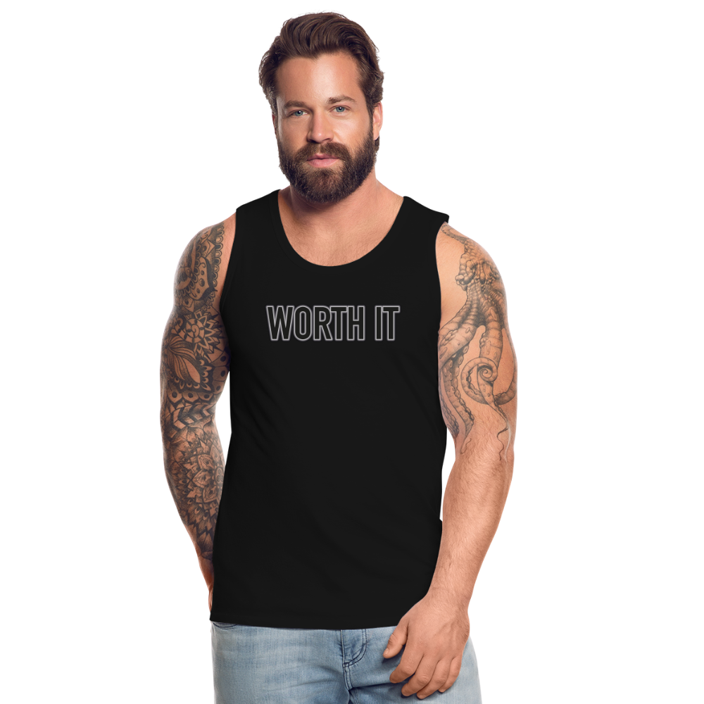 Worth it - Männer Tank Top - Schwarz