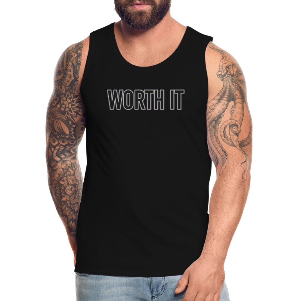 Worth it - Männer Tank Top - Schwarz