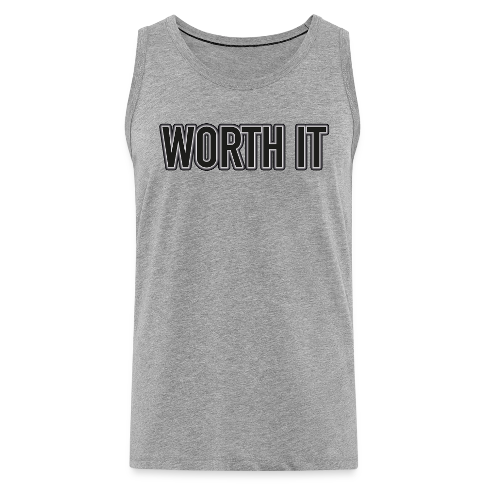 Worth it - Männer Tank Top - Grau meliert