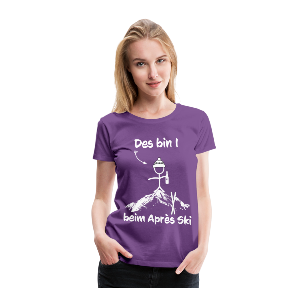 Des bin I beim Après Ski - Frauen T-Shirt - Lila