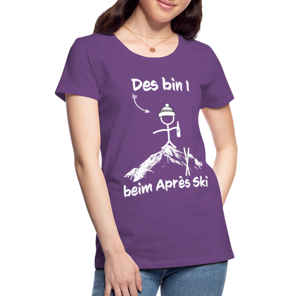 Des bin I beim Après Ski - Frauen T-Shirt - Lila
