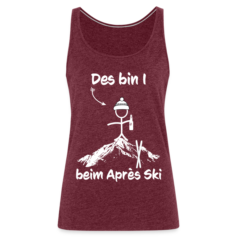 Des bin I beim Après Ski - Frauen Tank Top - Bordeauxrot meliert