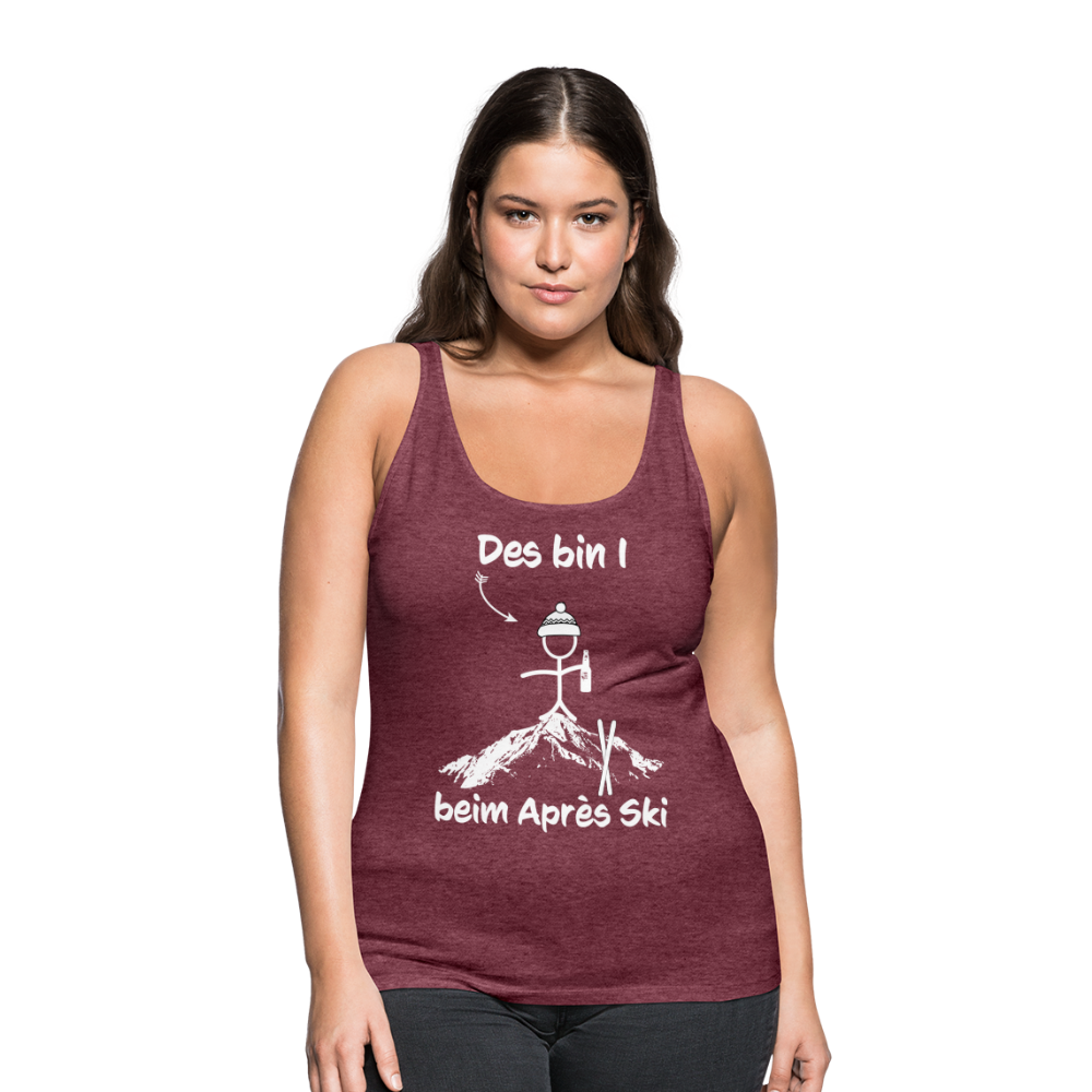 Des bin I beim Après Ski - Frauen Tank Top - Bordeauxrot meliert