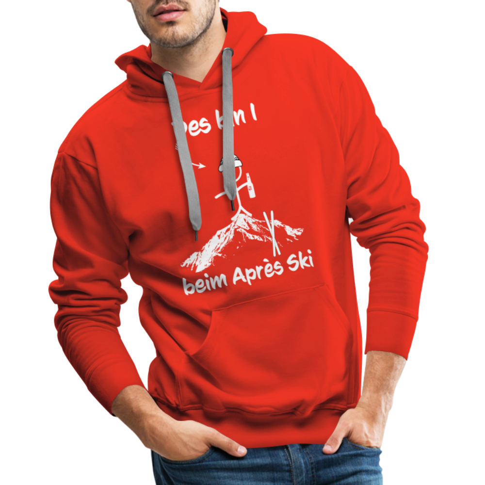 Des bin I beim Après Ski - Männer Hoodie - Rot