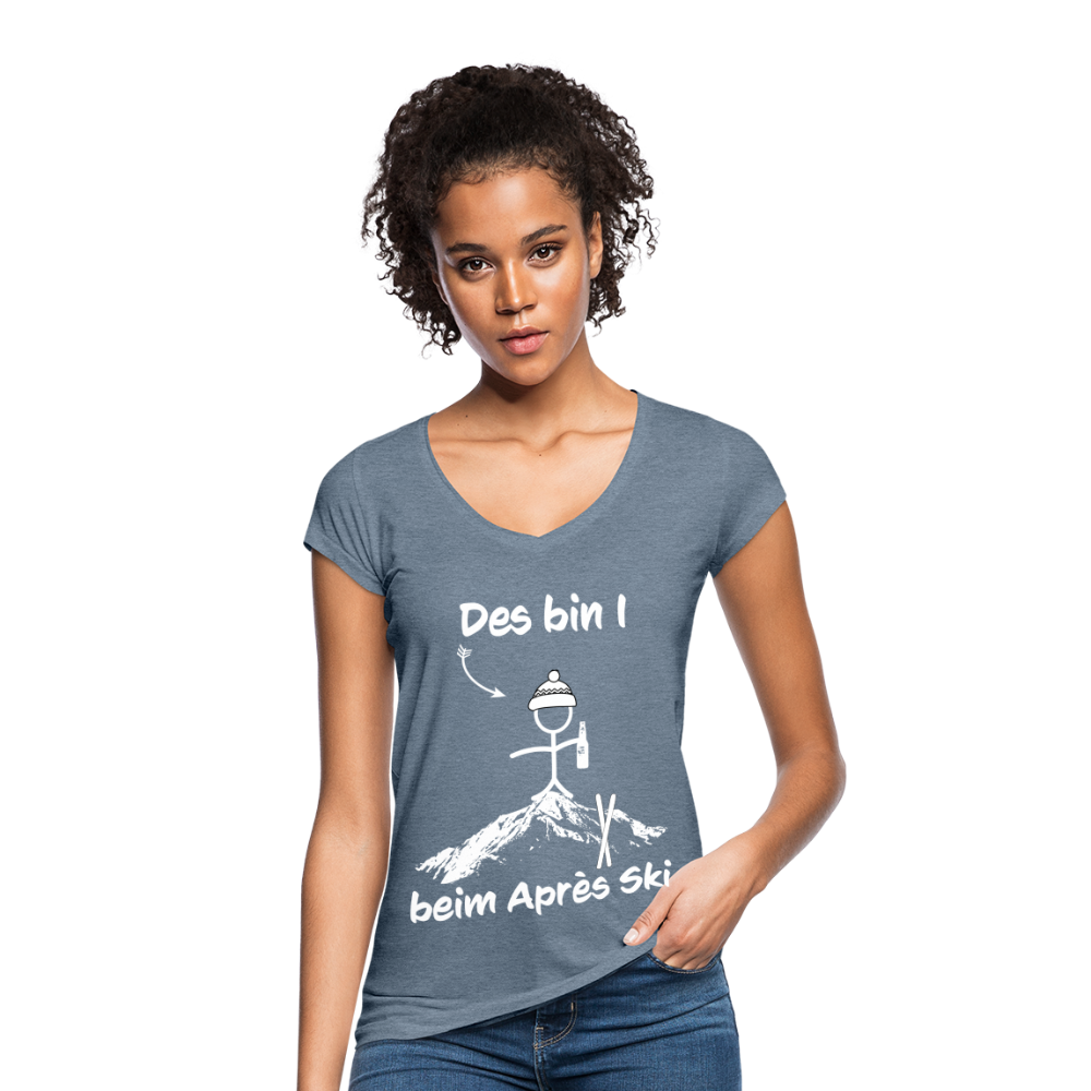 Des bin I beim Après Ski - Frauen Vintage T-Shirt - Vintage Denim
