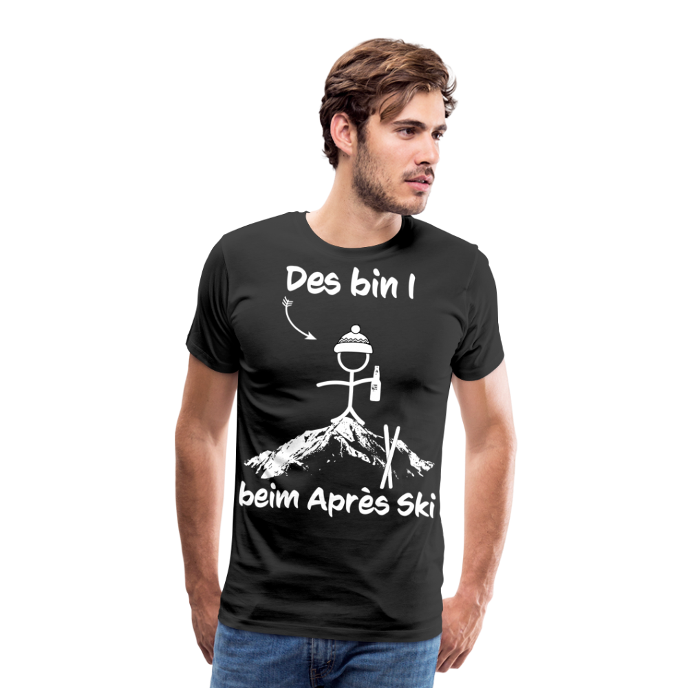 Des bin I beim Après Ski - Männer T-Shirt - Schwarz