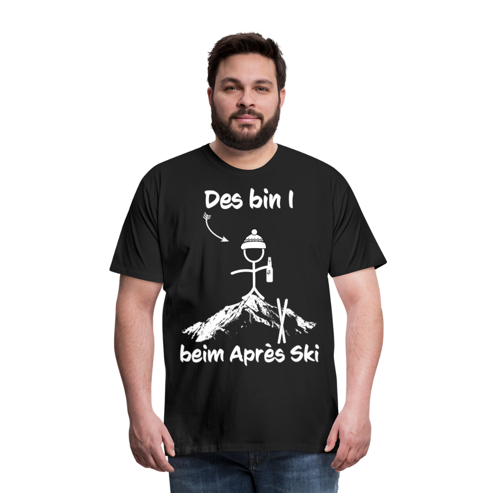 Des bin I beim Après Ski - Männer T-Shirt - Schwarz
