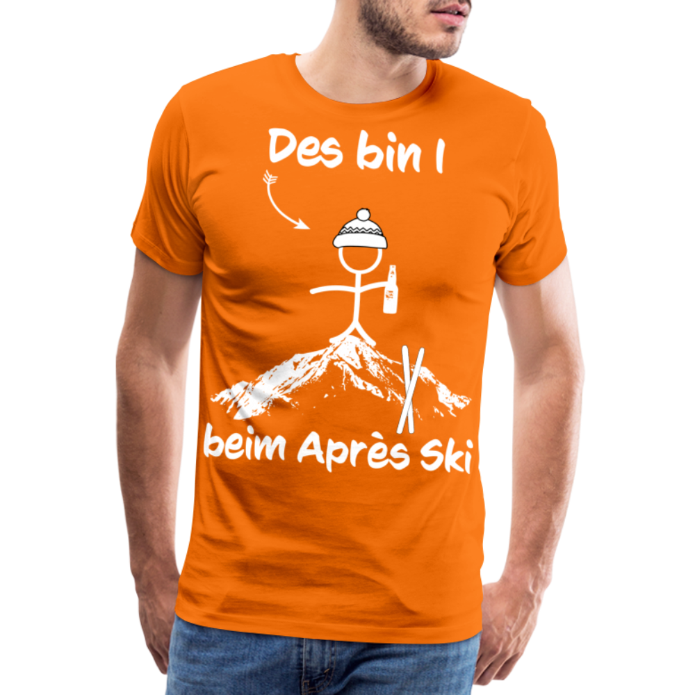 Des bin I beim Après Ski - Männer T-Shirt - Orange