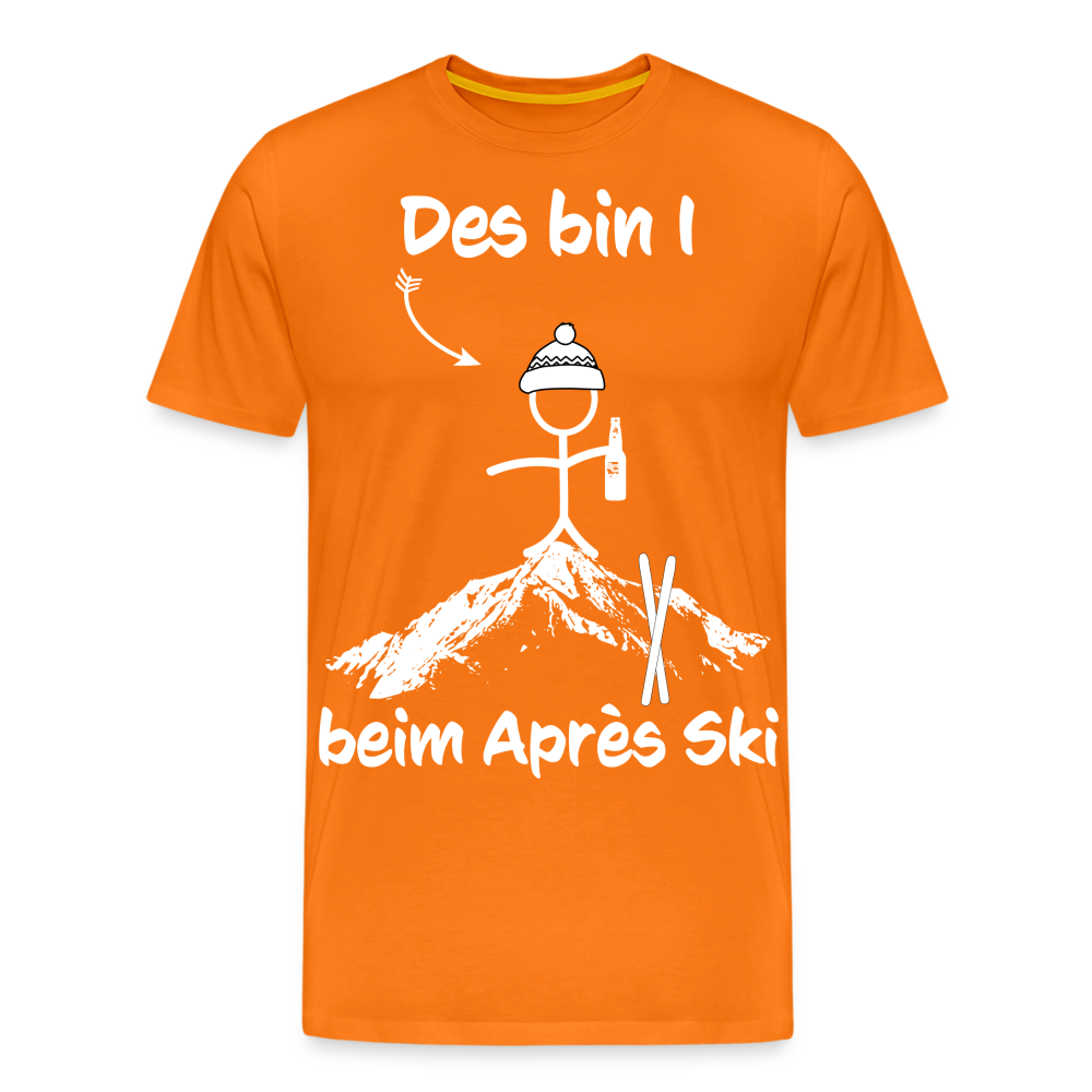 Des bin I beim Après Ski - Männer T-Shirt - Orange