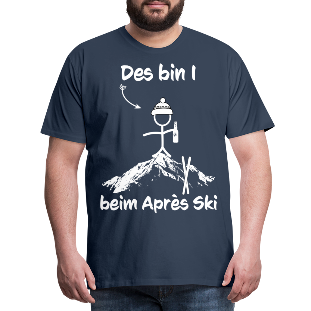 Des bin I beim Après Ski - Männer T-Shirt - Navy