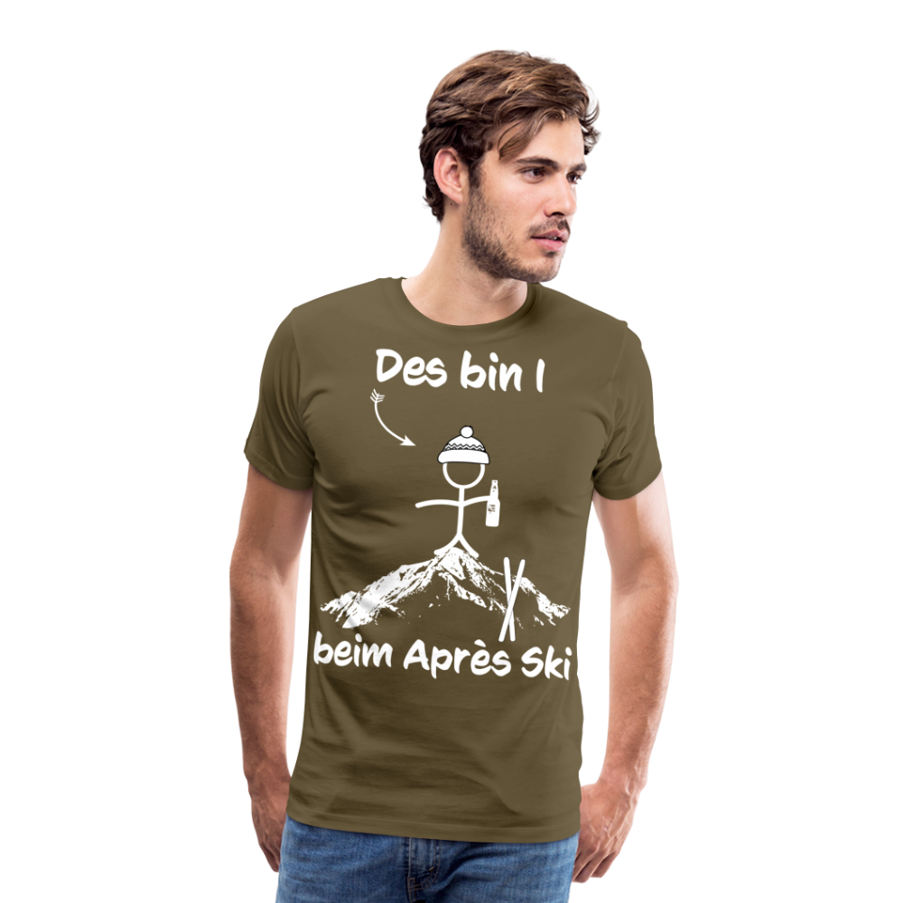 Des bin I beim Après Ski - Männer T-Shirt - Khaki