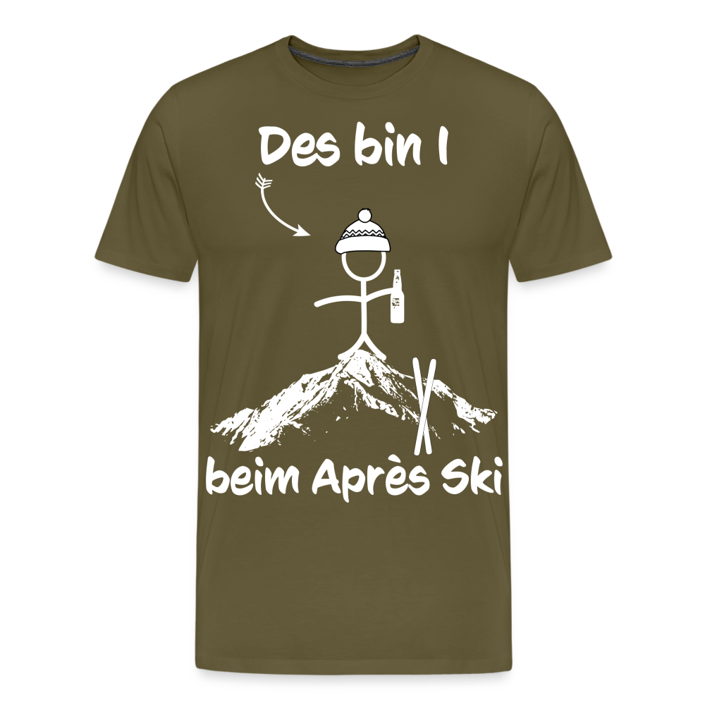 Des bin I beim Après Ski - Männer T-Shirt - Khaki