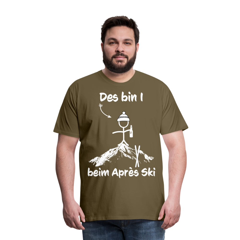 Des bin I beim Après Ski - Männer T-Shirt - Khaki